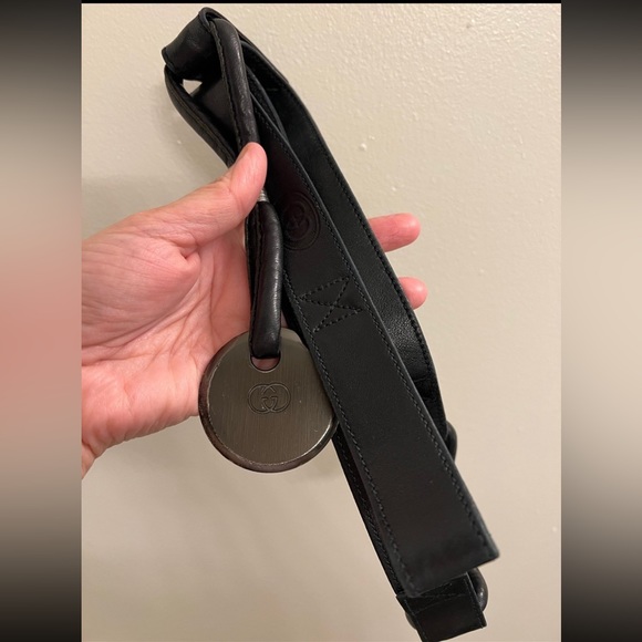 Gucci Black Leather Belt with Round Metal Buckle🔥❤️ - Picture 1 of 7